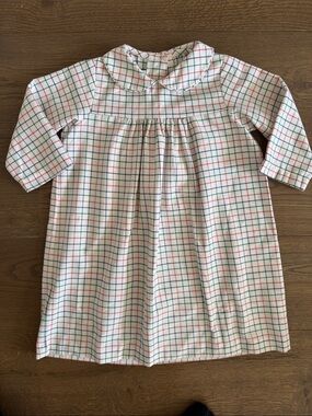 Little English Girl’s Plaid Dress, Red Blue Green